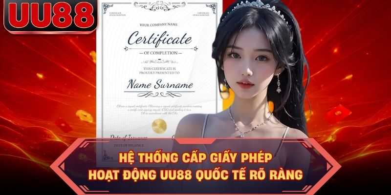 Hệ thống cấp giấy phép hoạt động UU88 quốc tế rõ ràng Hệ thống cấp giấy phép hoạt động UU88 quốc tế rõ ràng